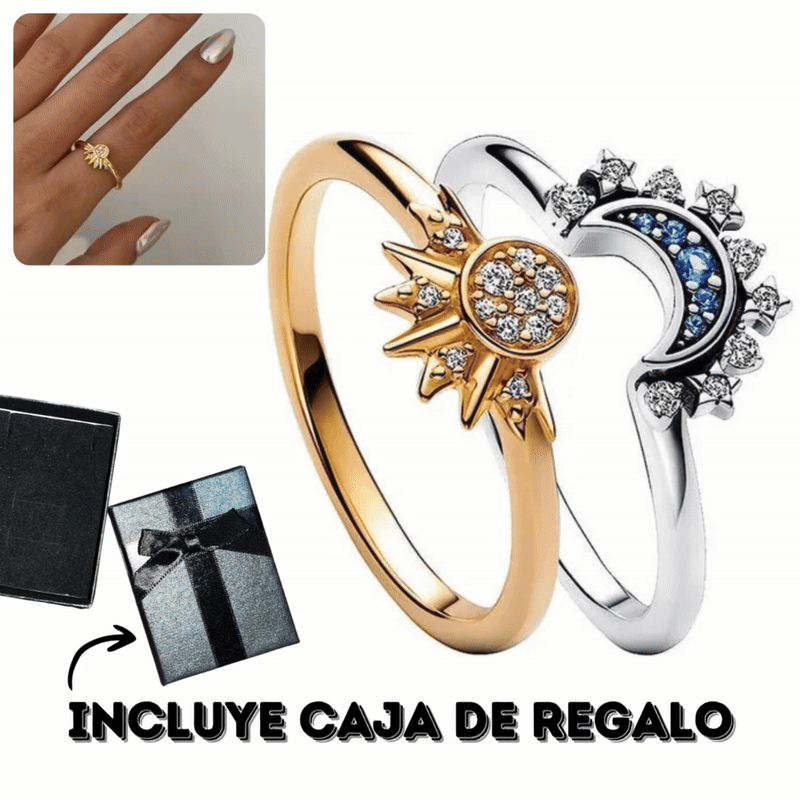 Anillo Duo Sol Y Luna
